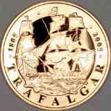 Click para ampliar. Trafalgar moneda de 5 s.p. reverso